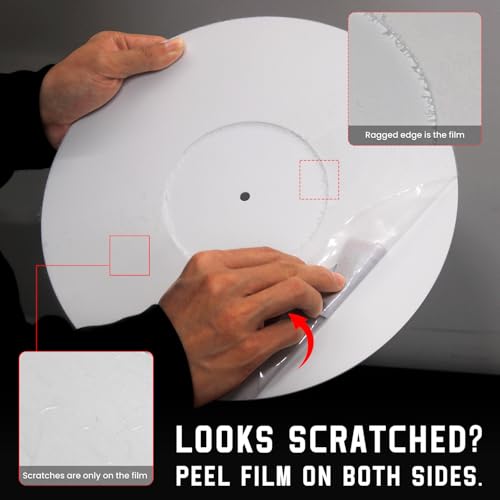 Detalle de TAKMORK Turntable Mat Record Platter Slipmat: Acrylic, 12" White – Anti-Static, Tighter Bass