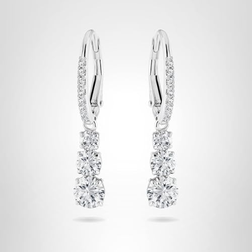 Thumbnail 8 de Swarovski Orecchini a cerchio Attract Trilogy, Taglio Round, Bianchi, Placcato rodio