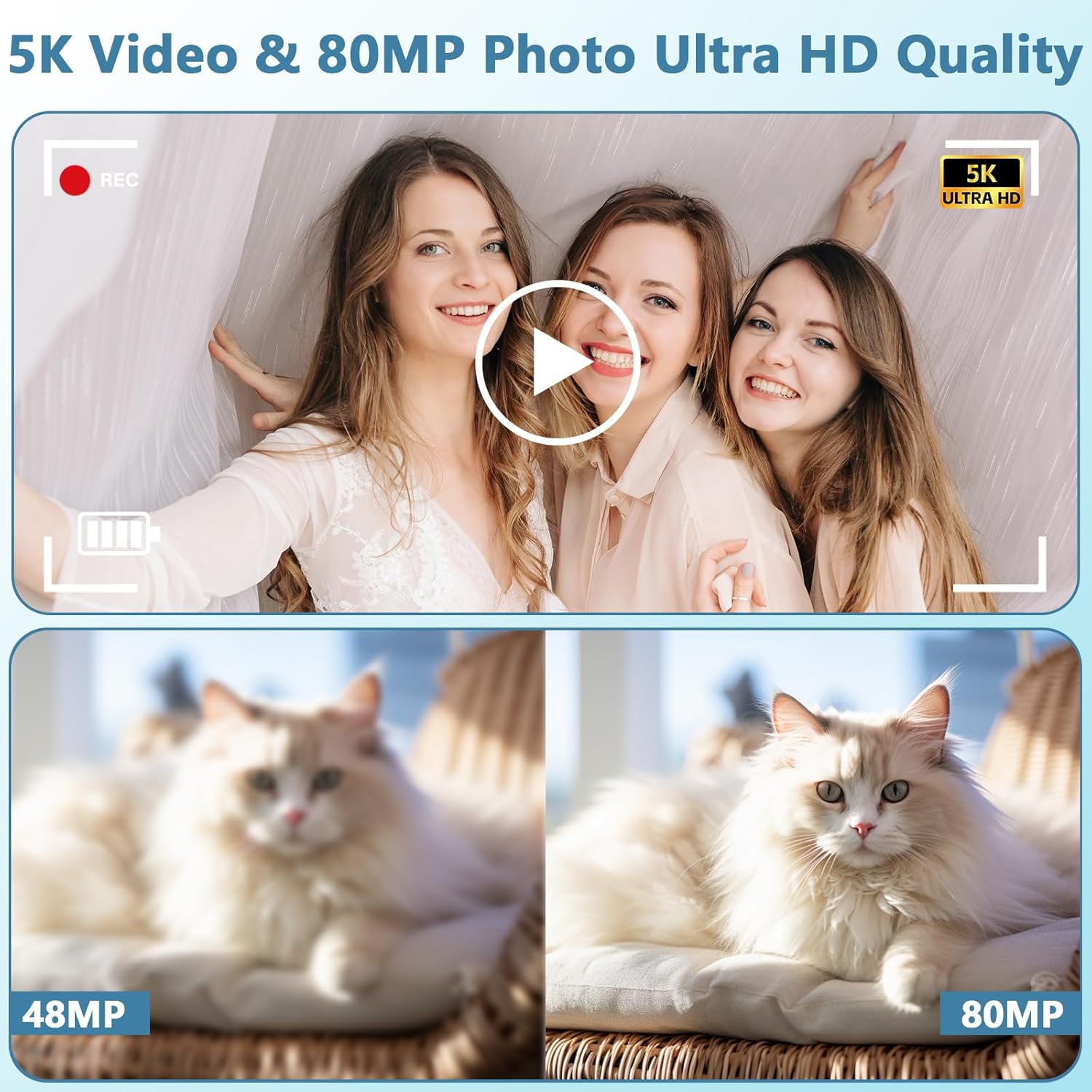 Thumbnail 1 de Digital Camera 5K 80MP vlogging camera