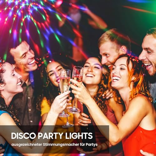 Thumbnail 5 de Detake Discokugel – Discokugel mit Licht, Musikaktiviert, USB & 360°-Drehung