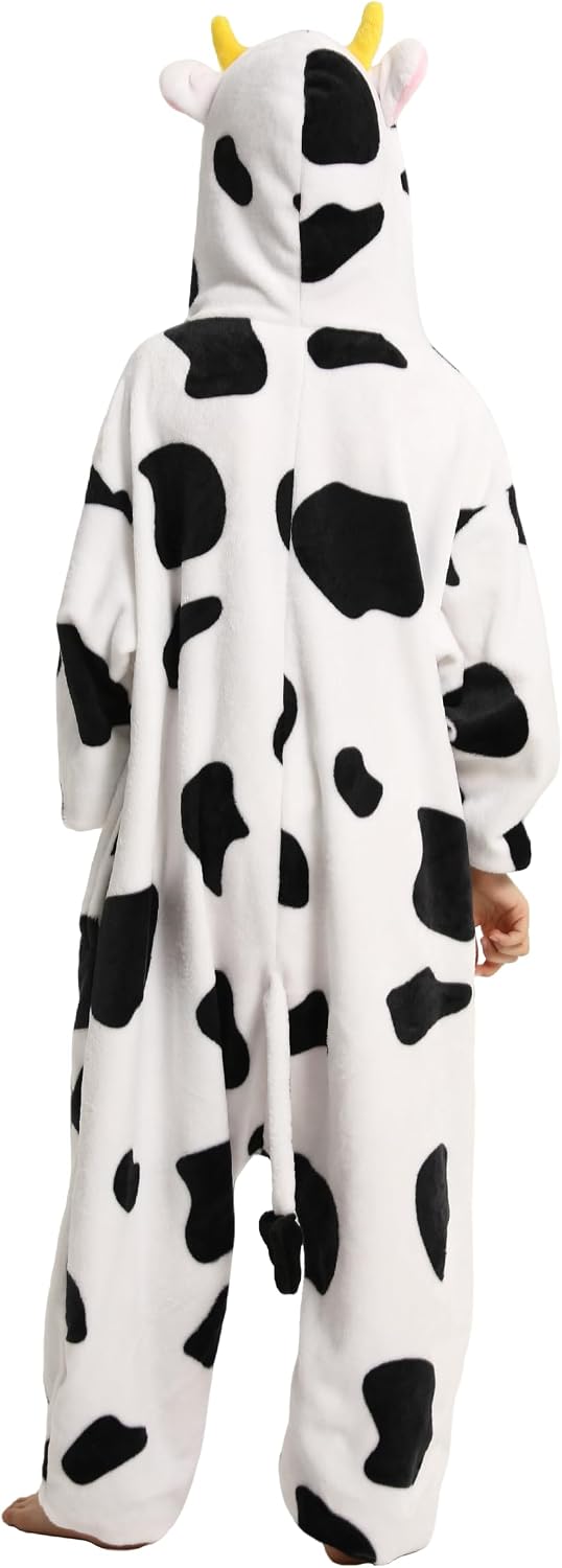Detalle 2 de LONULAIN WXETSY Kids’ Animal Onesie Pajamas, Flannel Fleece Hood and Pockets