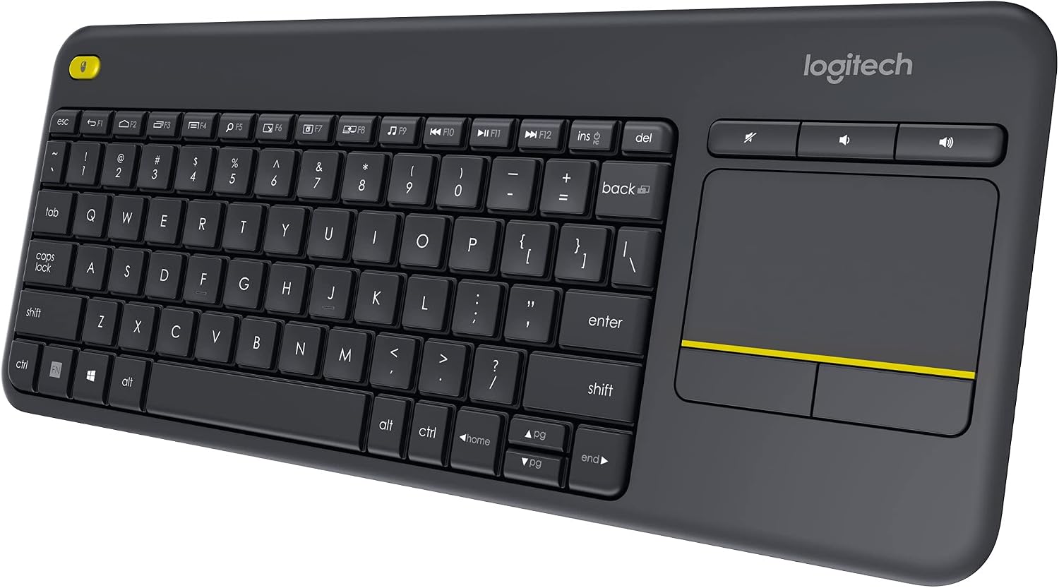 Detalle de Logitech K400 Plus Kabellose Touch-TV-Tastatur mit integriertem Touchpad (DEU QWERTZ)