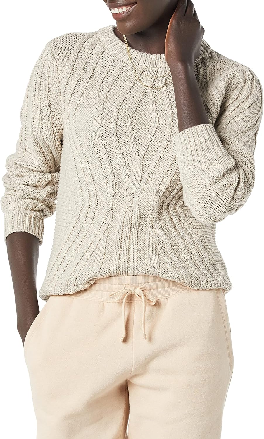 Thumbnail 6 de Amazon Essentials Women’s Regular Fit Cotton Cable Knit Crewneck Jumper