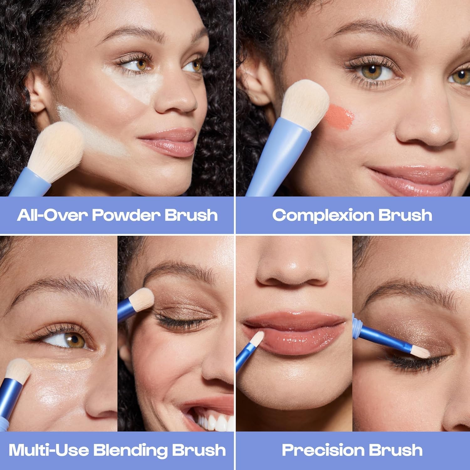 Detalle de Alleyoop Retractable Makeup Brush Set 4-in-1