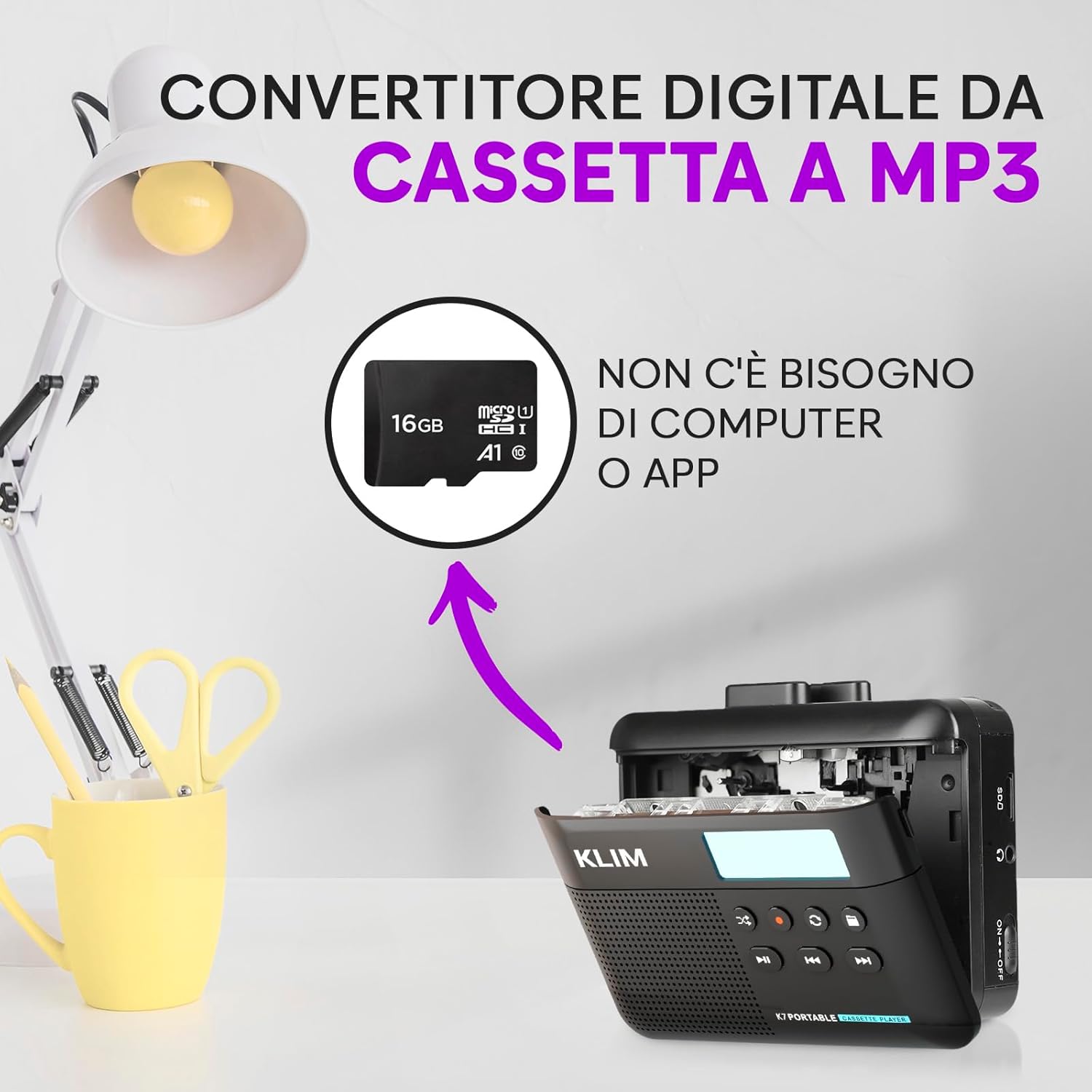 Thumbnail 2 de K7 Cassette Player Convertitore MP3 16 GB