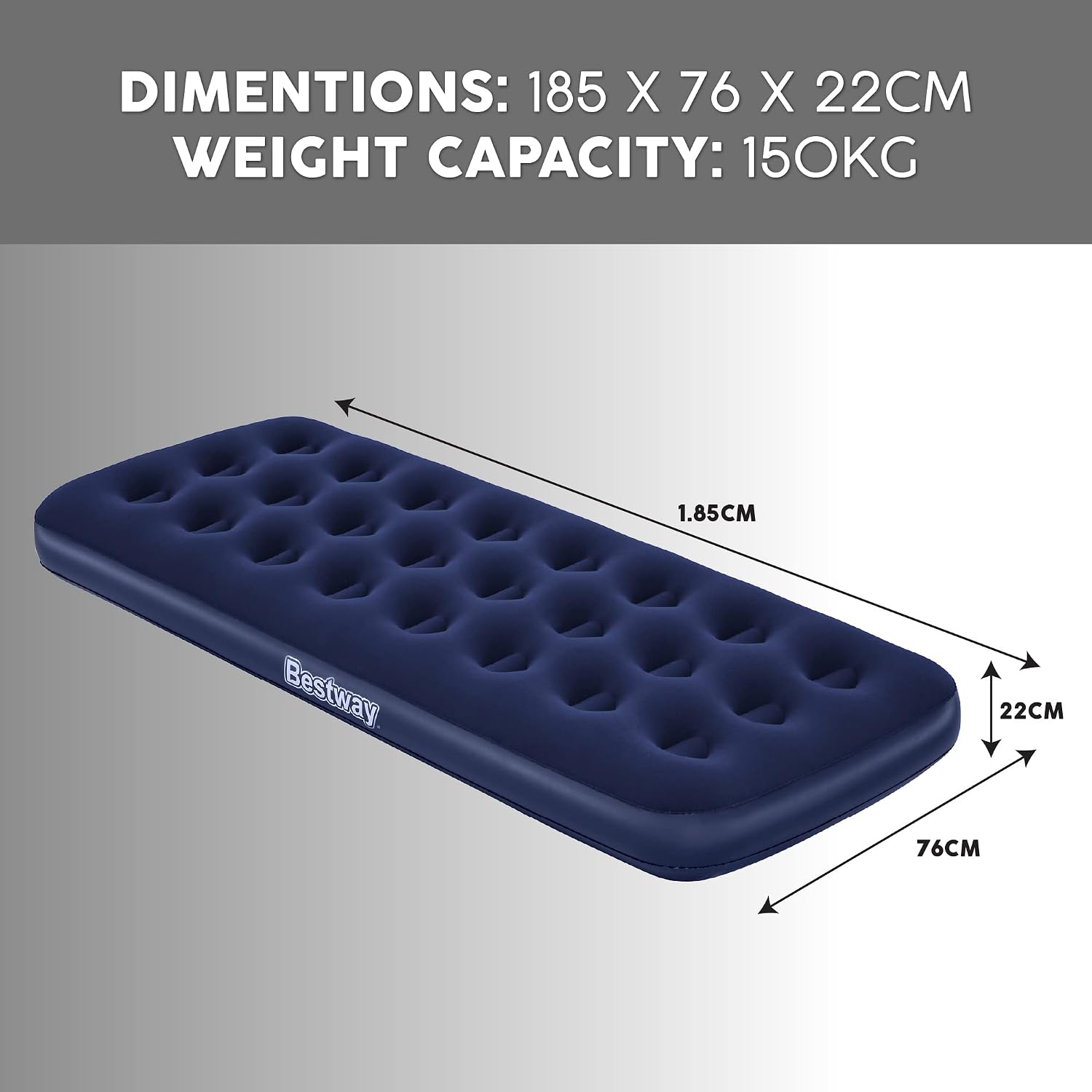 Detalle 2 de Bestway Single Flocked Airbed for Camping