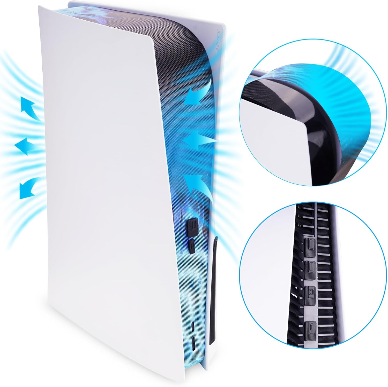 Thumbnail 2 de playvital Dust Filter and Port Plug Set for PS5