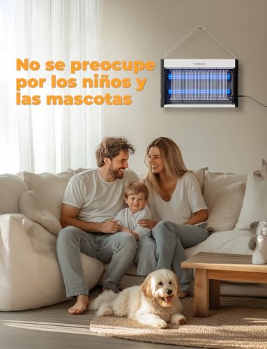 Detalle de YISSVIC Lampara Antimosquitos Matamoscas Eléctrico con LED UV para Interiores