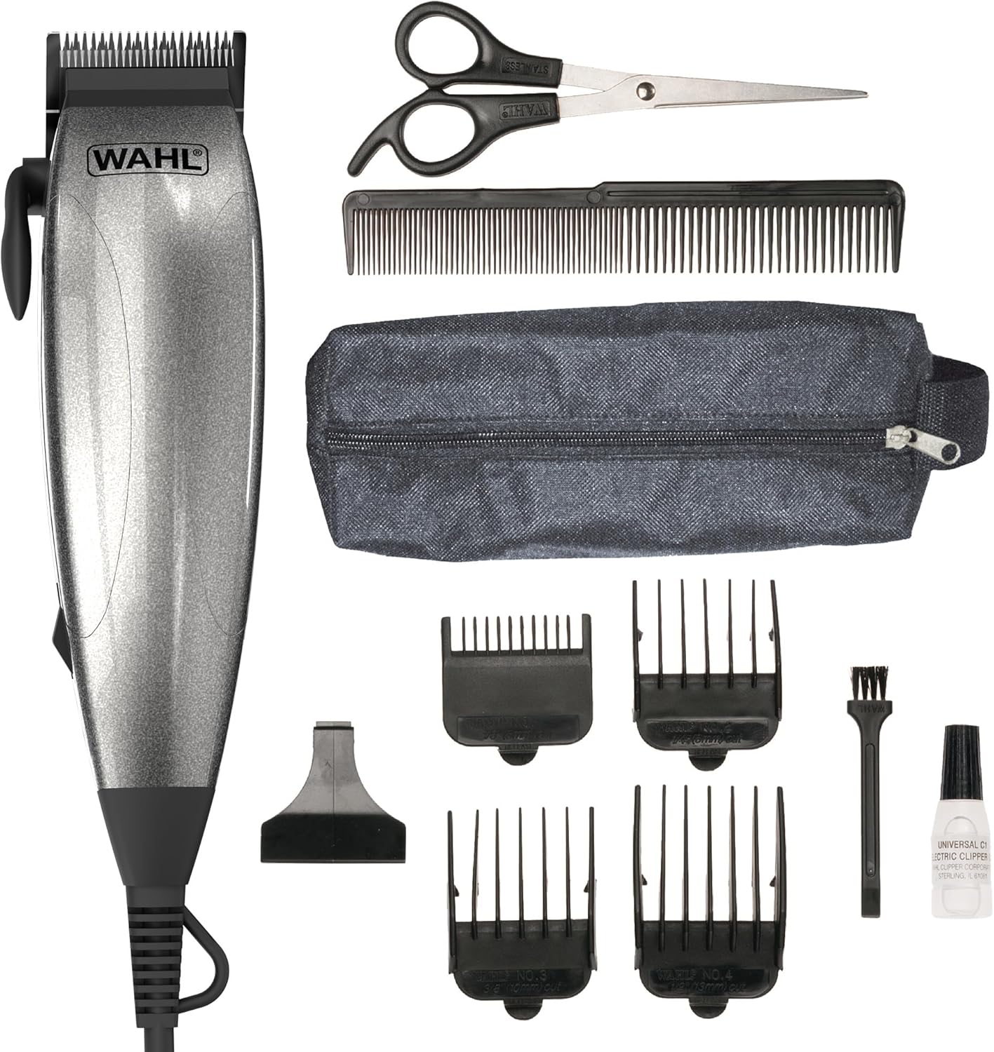 Detalle de Wahl Vari Corded Clipper – Home Haircutting Kit with Self-Sharpening Blades