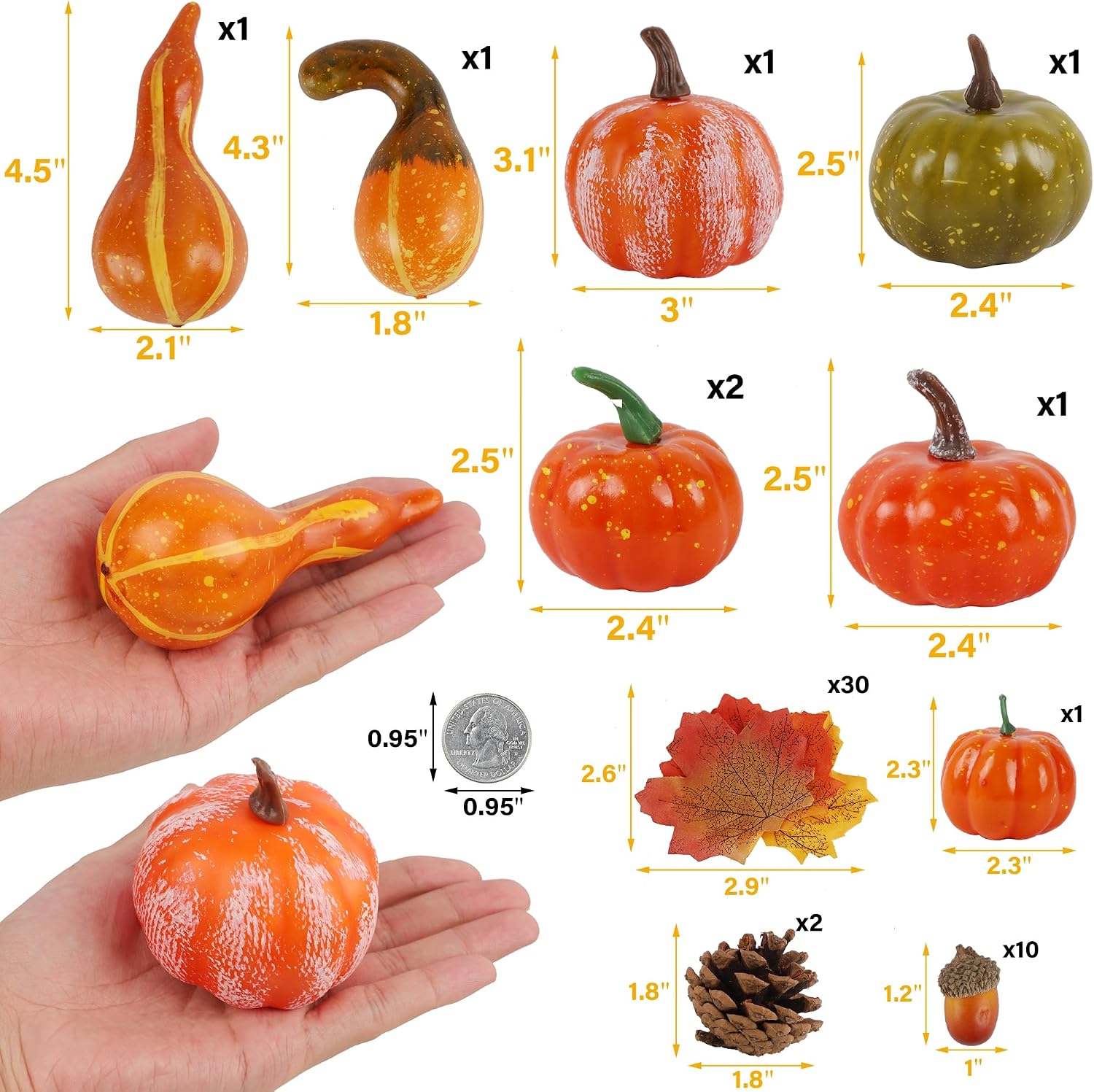 Detalle 2 de Winemana Fall Decoration Set, 50 Pieces