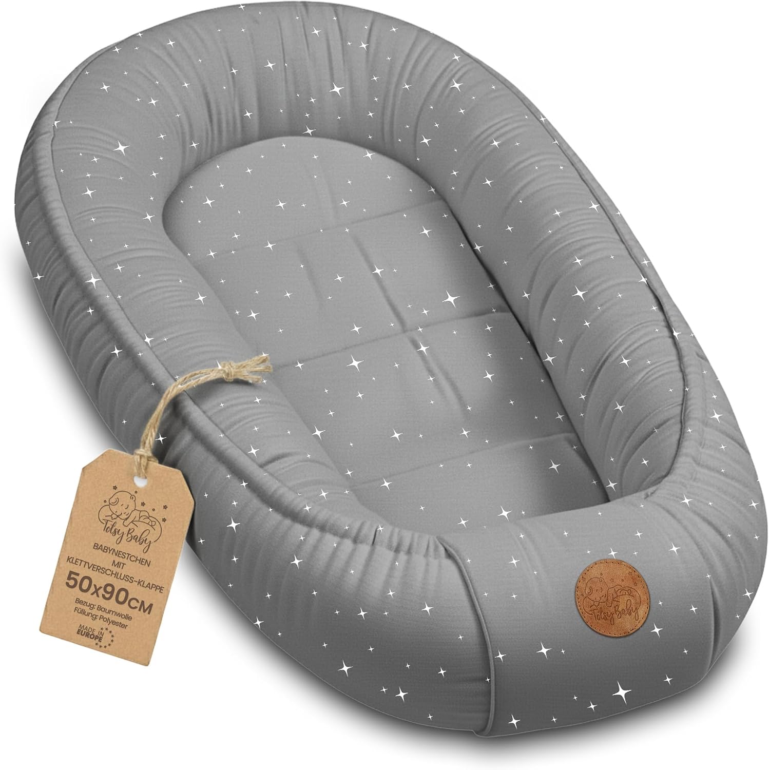 Thumbnail 6 de Totsy Baby Réducteur de Lit Bébé 90x50 cm en coton — Nid d'ange polyvalent pour naissance
