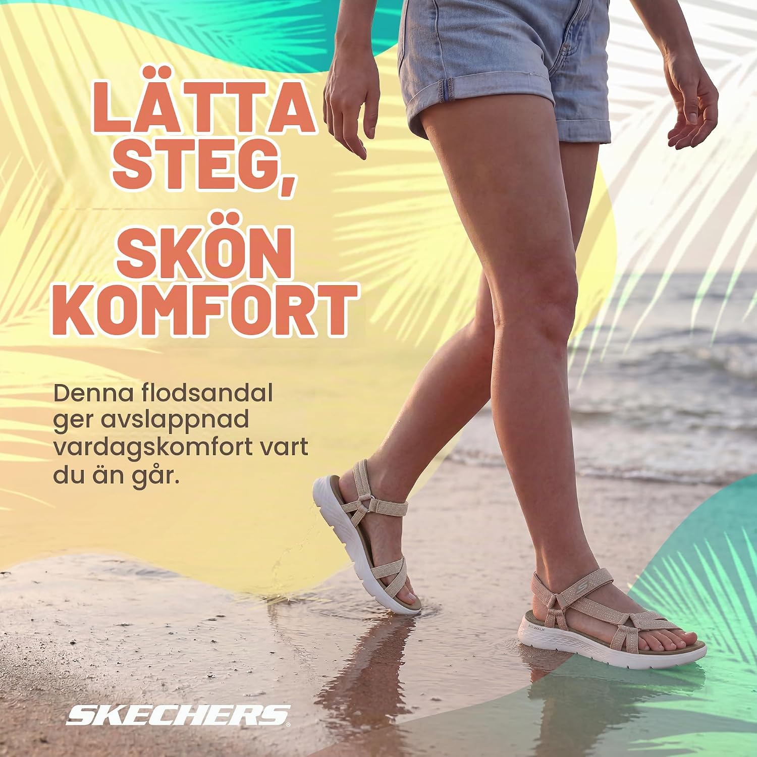 Thumbnail 5 de Skechers GO WALK FLEX Sandal Sunshine – damsandal med stickad ovandel och ULTRA GO-dämpning