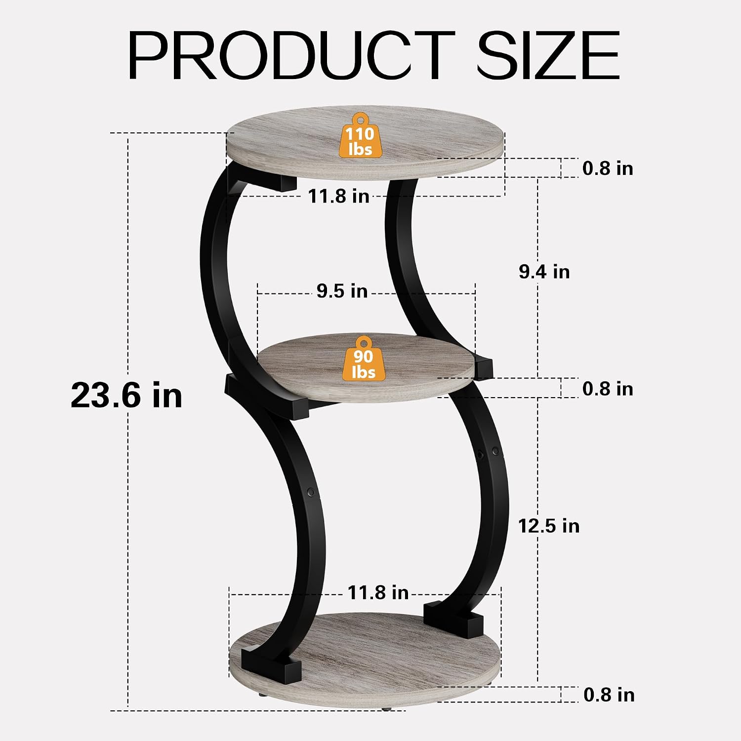 Detalle de JUSTOGO Side Table, 3-Tier