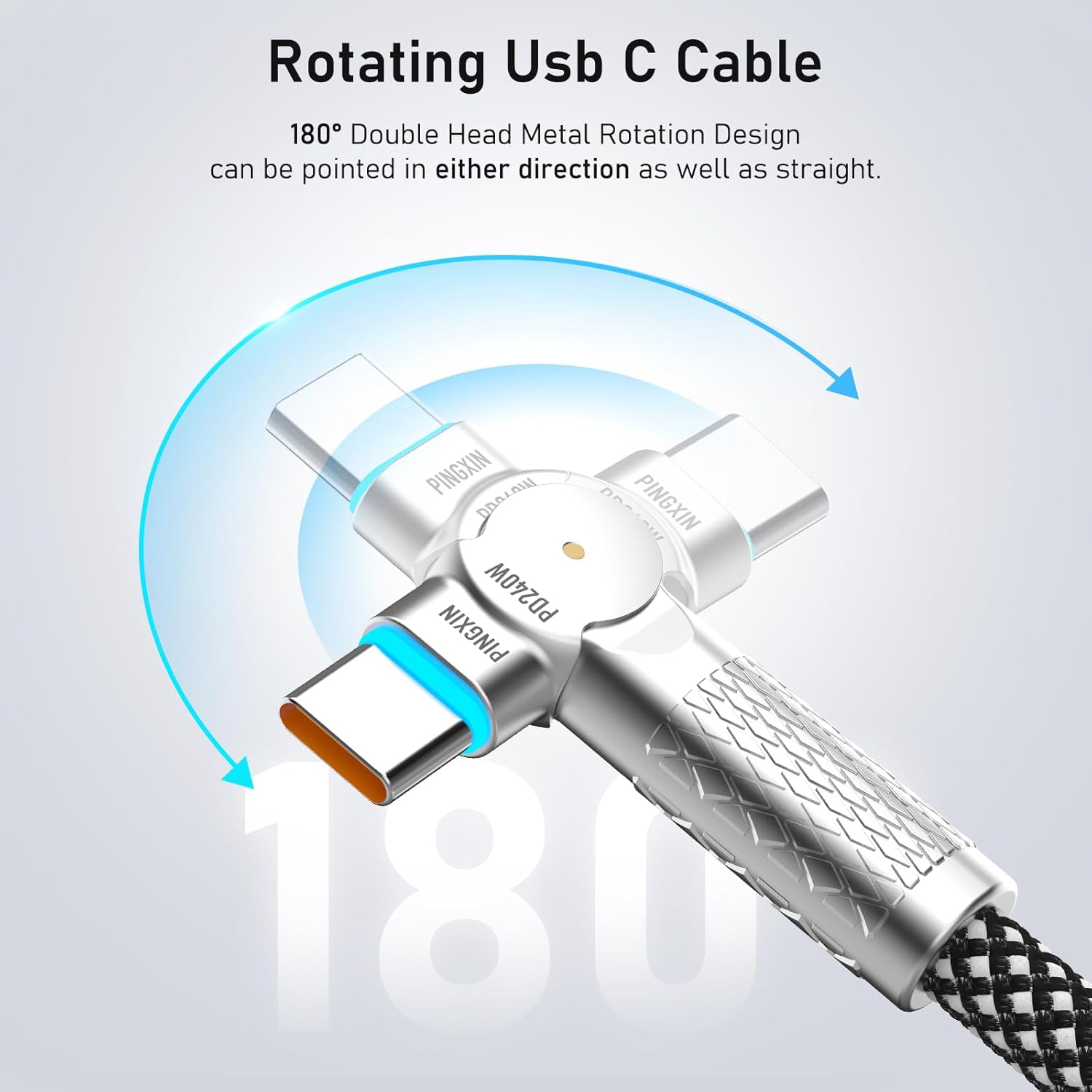 Detalle de PINGXIN USB C to USB C Cable 10ft