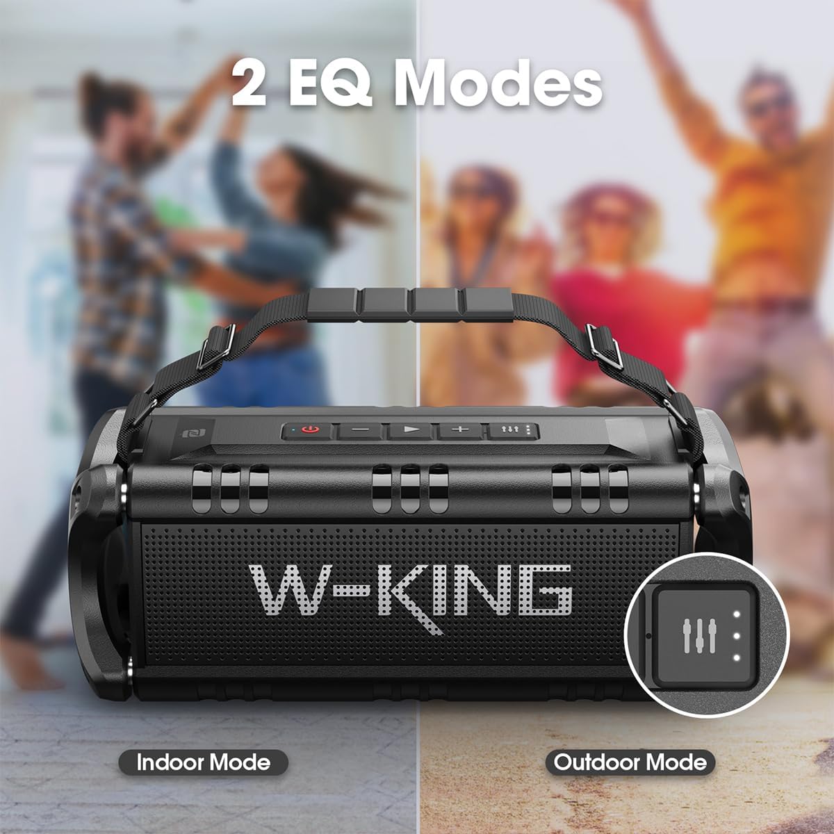 Thumbnail 5 de W-KING 90W Max Bluetooth Speaker (IPX6) with NFC, TF Card, AUX & 40H playtime