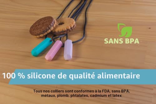 Detalle de Tilcare Chew Chew – Collier à mâcher en silicone, lot de 8