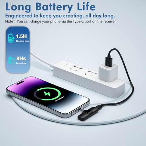 Thumbnail 6 de voijump 2026 Wireless Lavalier Microphone (2-Pack) for iPhone, Android & More