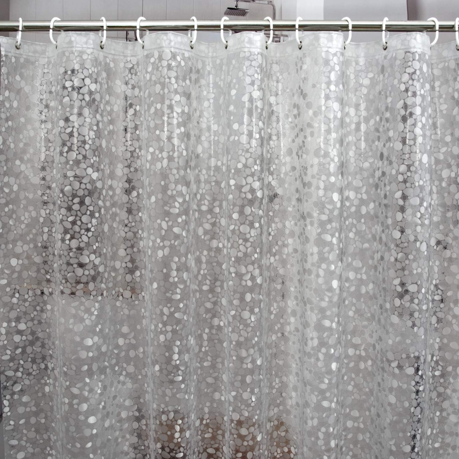 Thumbnail 5 de Bostofy Waterproof Shower Curtain Liner (8G EVA), Thick Liner with 3 Bottom Magnets, 72 x 72 and 12 Hooks