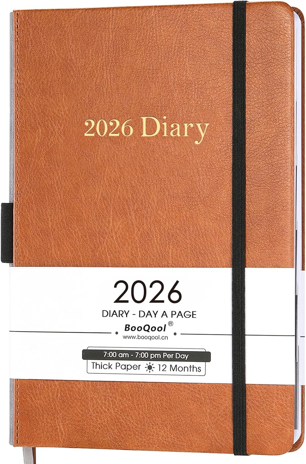 Detalle de Diary 2026 A5 day‑per‑page planner, 14.8×21.4cm 📔