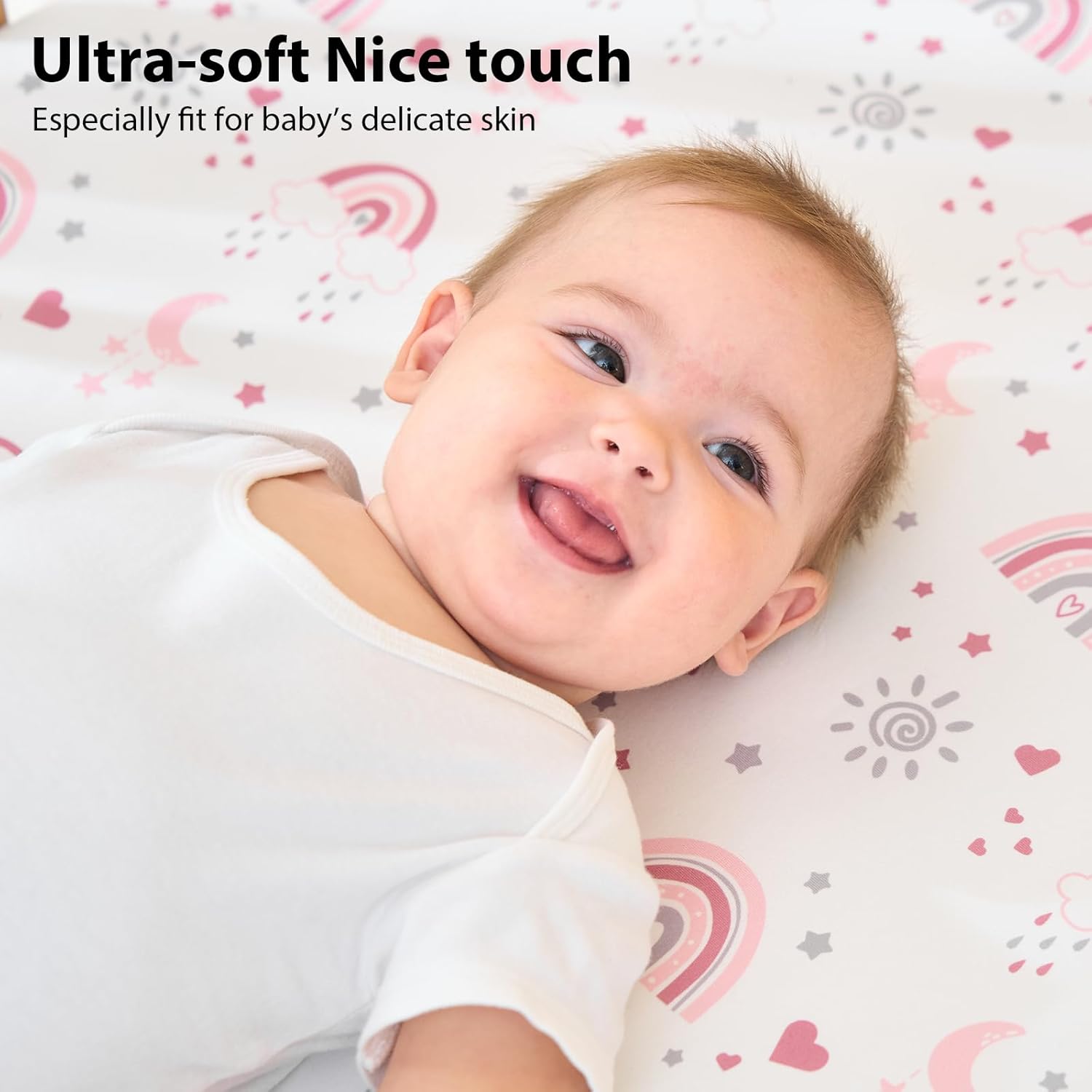 Detalle de FIEMOL Travel Cot Sheets 95x65cm