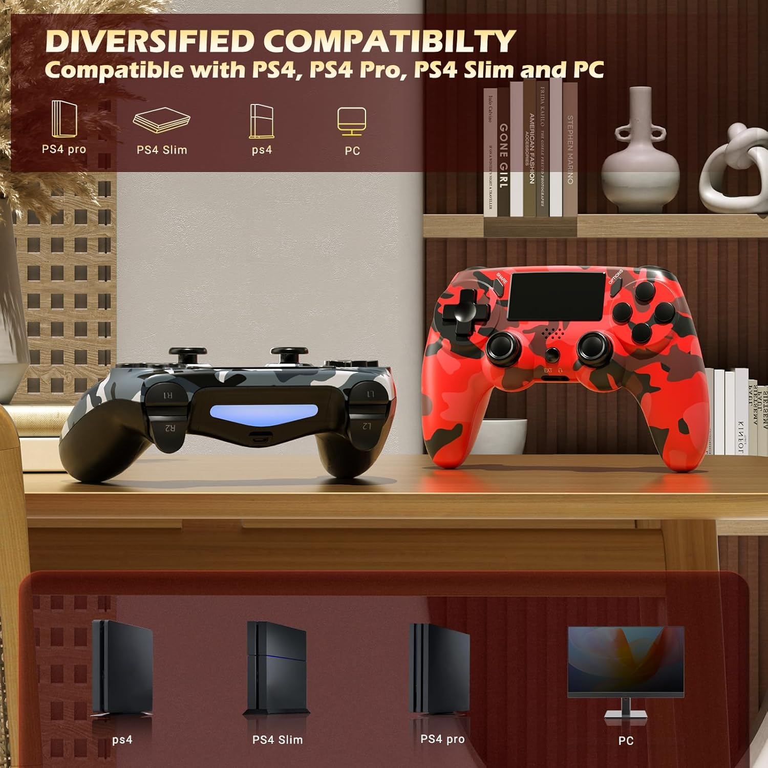 Thumbnail 4 de KDYGPDCT 2 Pack Wireless PS4 Controller 16h 🕹