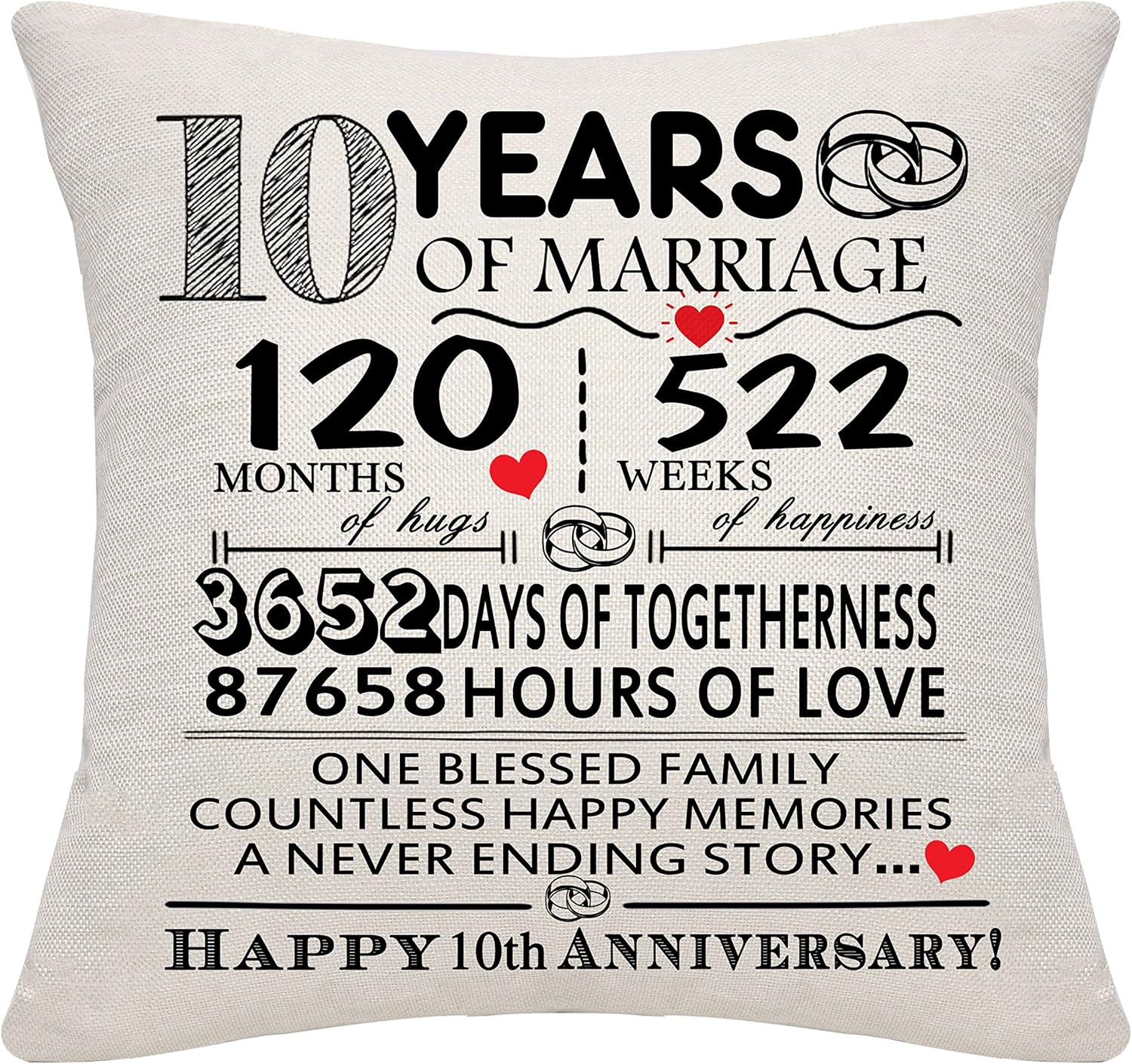 Thumbnail 2 de Bommex 28 Years of Marriage Cushion Cover for 28th Wedding Anniversary Keepsake