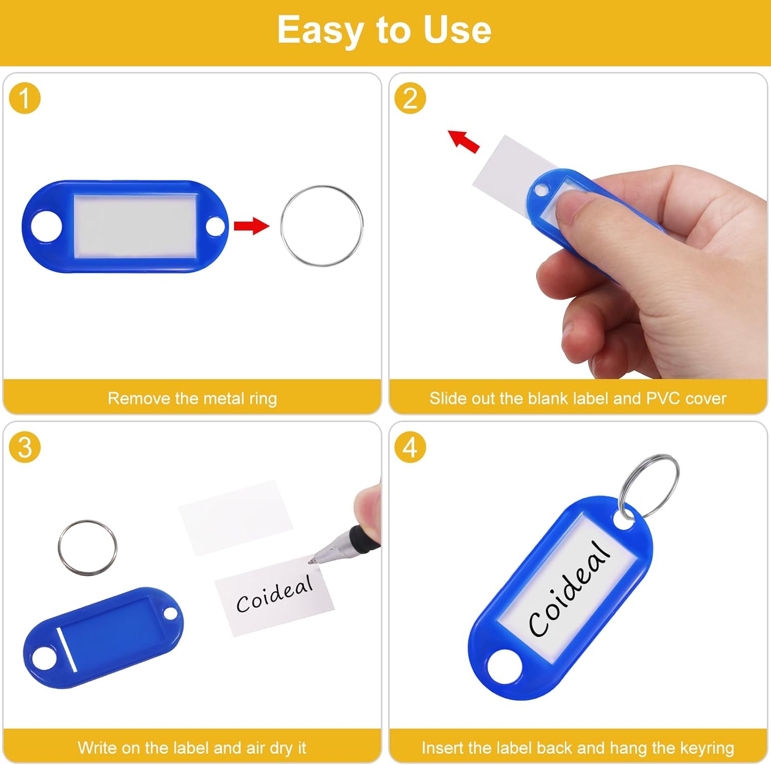 Thumbnail 3 de Coideal Key Tags 60 pack with labels 🧷