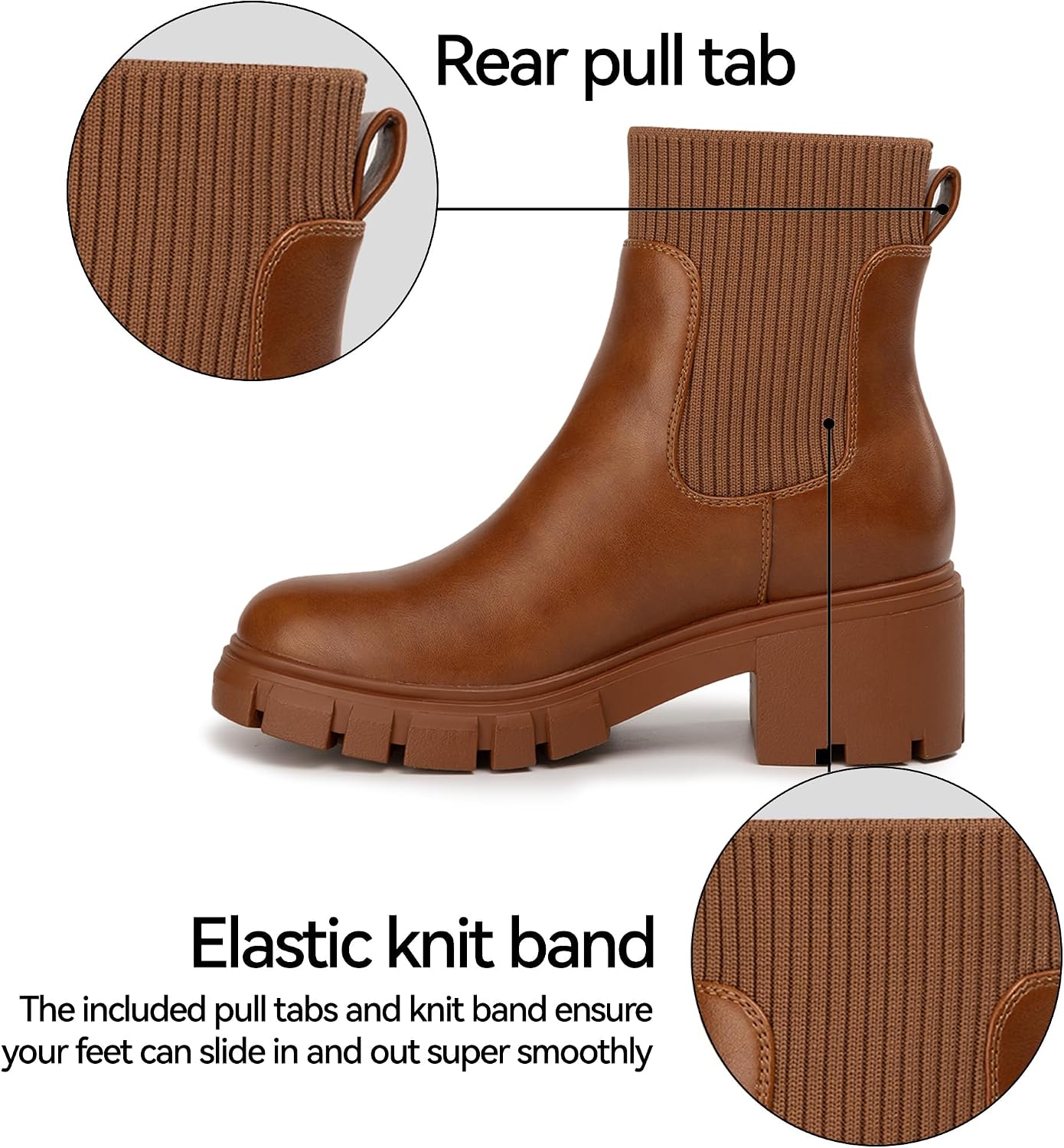 Detalle 2 de Athlefit Women's Chelsea Boots 2.3"