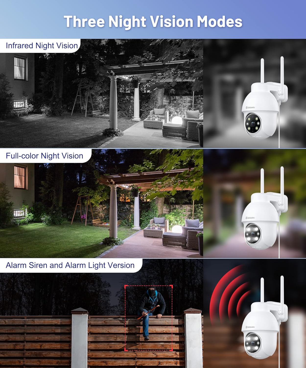 Detalle 2 de GALAYOU Y4 2K Outdoor Security Camera