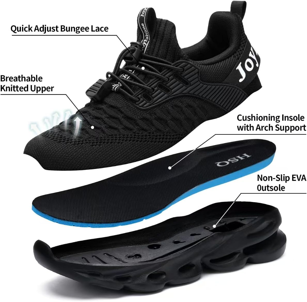 Detalle 2 de HSQ Tennis Shoes Kids Breathable Sneakers