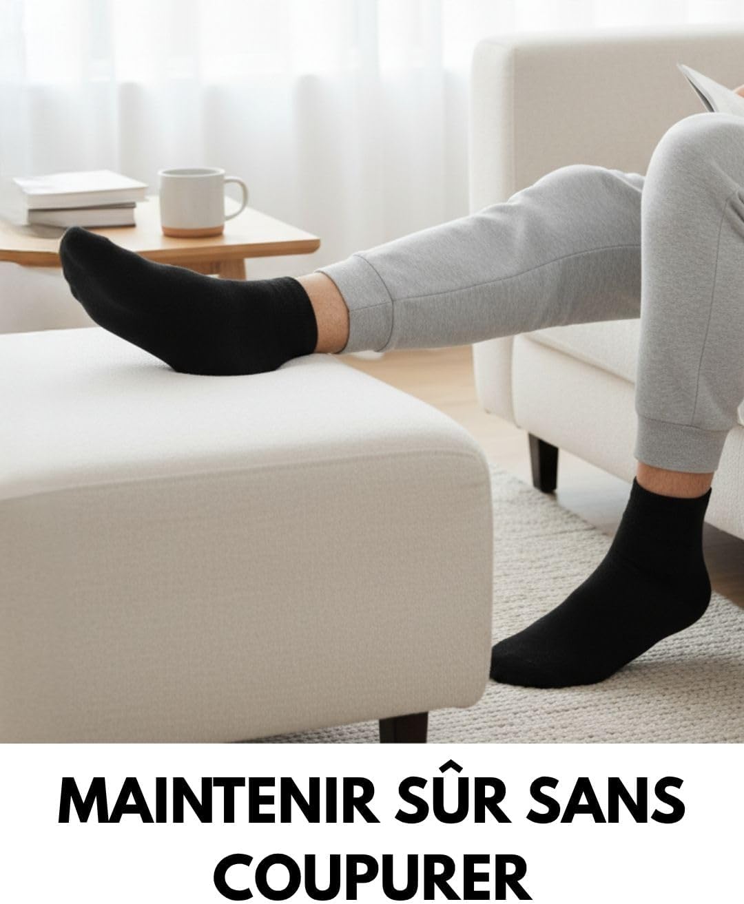 Detalle de 10 paires de chaussettes diabétiques socquettes basses coton sans couture (homme & femme)
