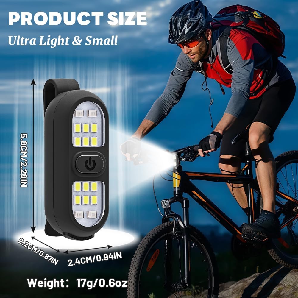 Detalle de Lampe Torche à Clip flintronic – LED USB-C, 450 lm, 4 modes, légère et étanche