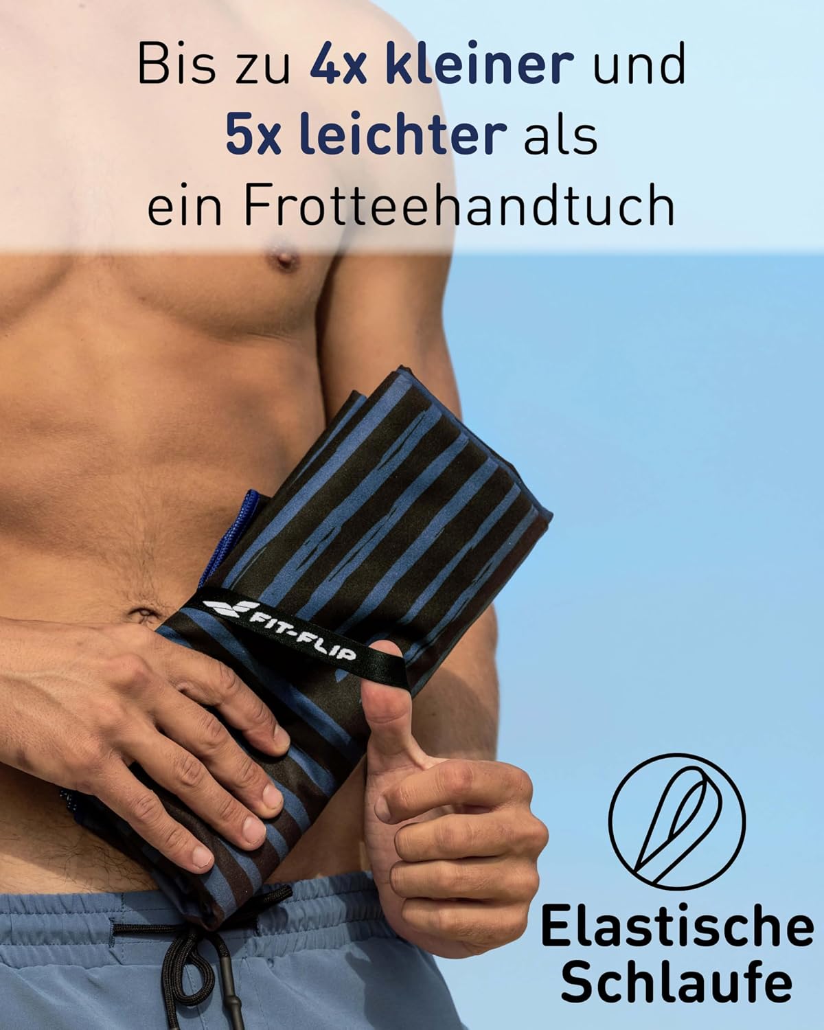 Thumbnail 4 de Fit-Flip Strandtuch XXL aus Mikrofaser (200x90 cm) – leicht, schnell trocknend und 100% recycelt