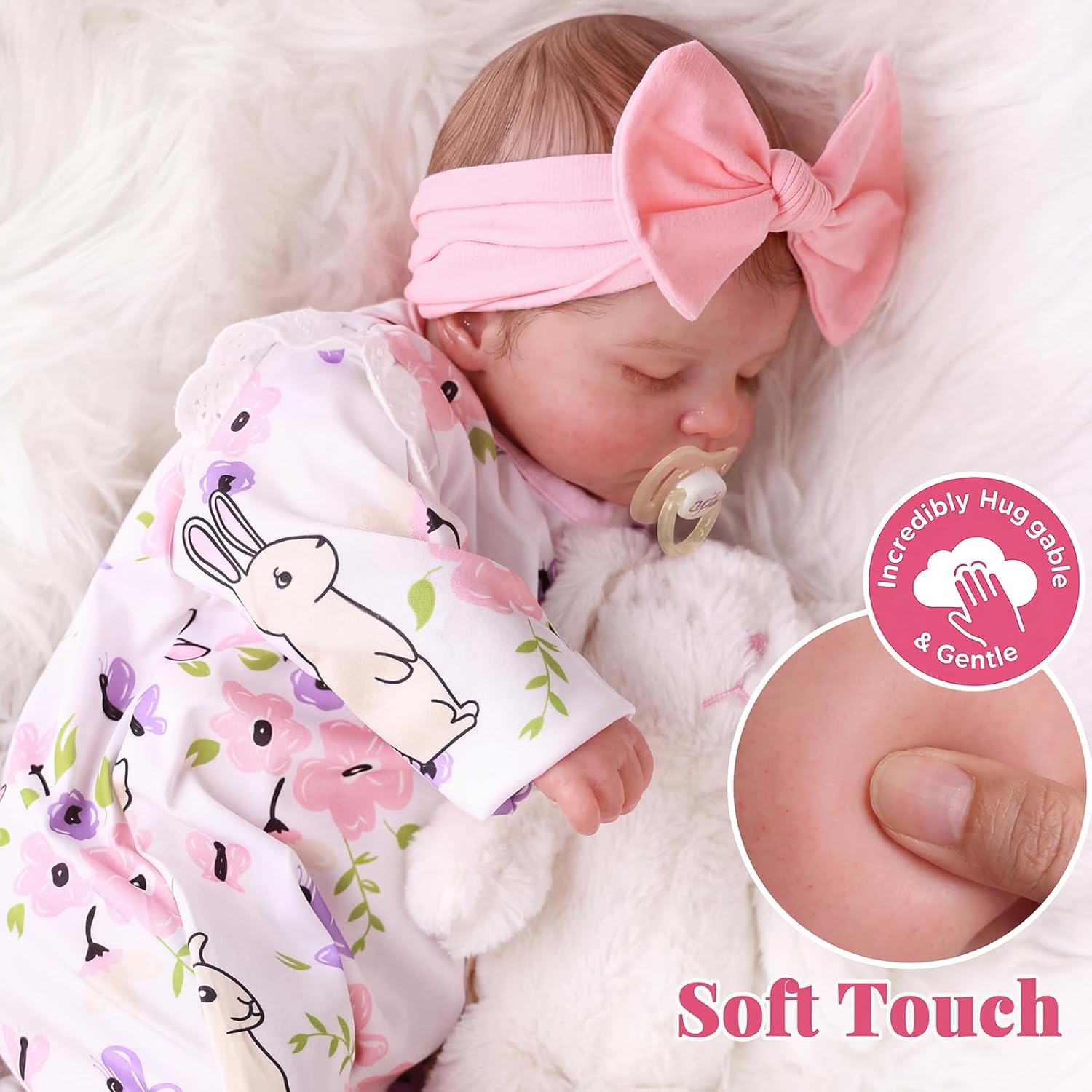 Thumbnail 6 de BABESIDE Lifelike Reborn Baby Dolls Girl - 20 Inch Realistic Newborn with Poseable Body