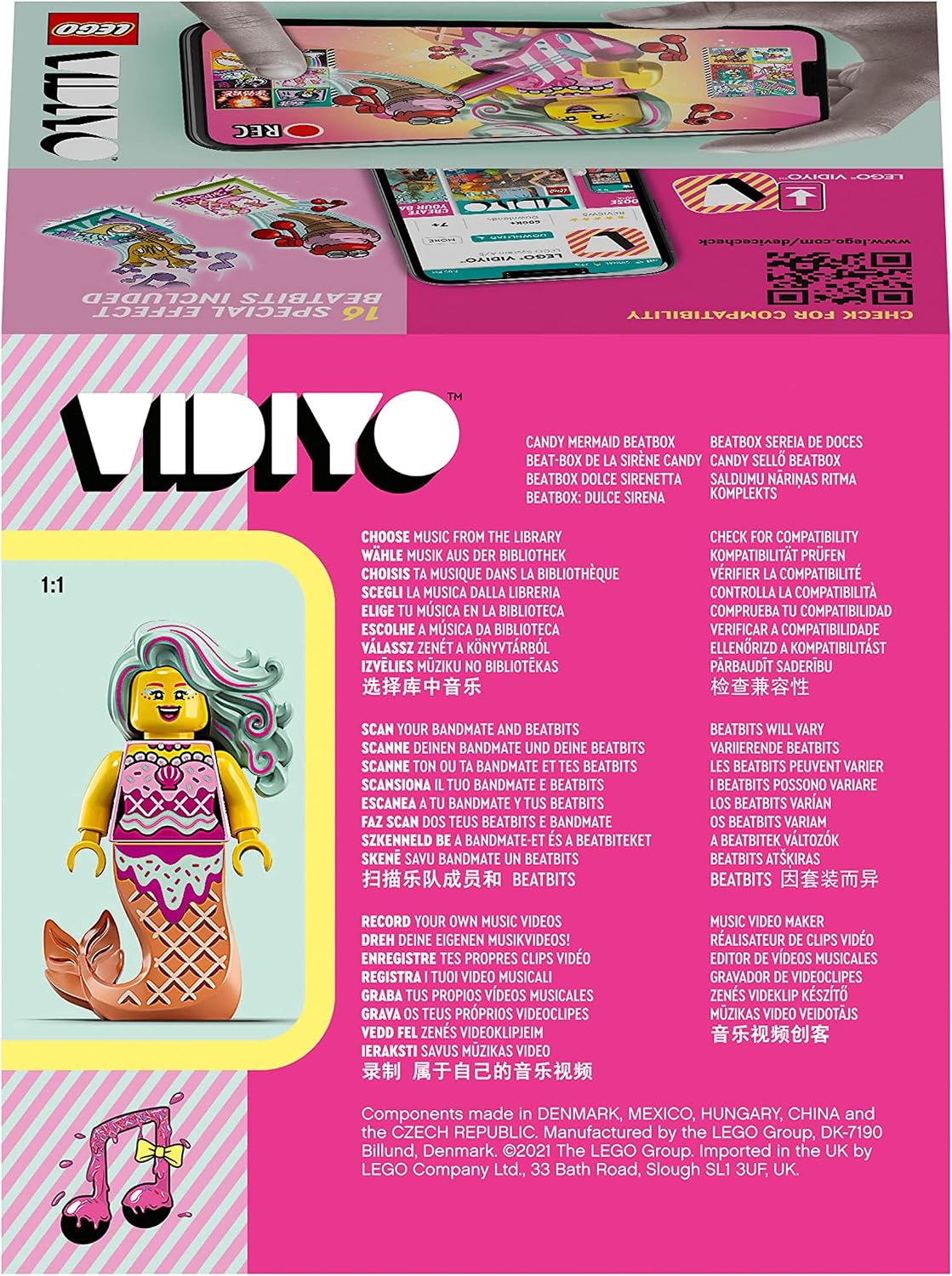 Detalle 2 de LEGO VIDIYO 43102 Candy Mermaid BeatBox (71 pieces) for kids