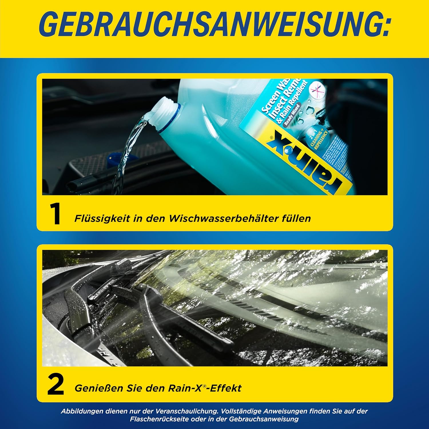 Thumbnail 3 de Rain-X Scheibenreiniger mit Insektenentferner und regennreduzierender Technologie – 5L