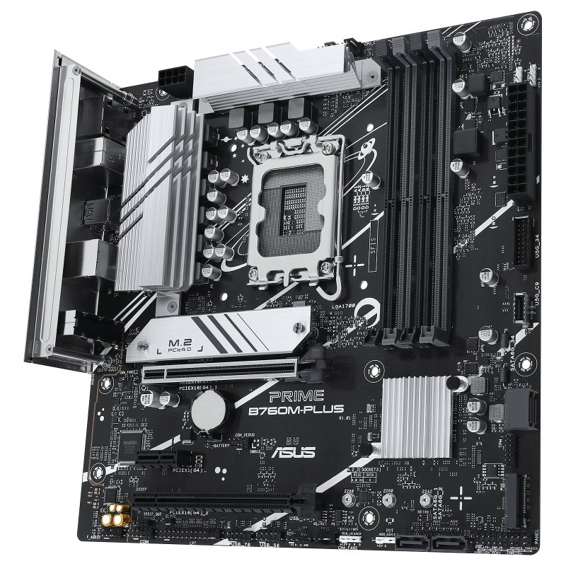 Detalle 2 de ASUS PRIME B760M-PLUS: placa base compacta para Intel de 13./14. generación