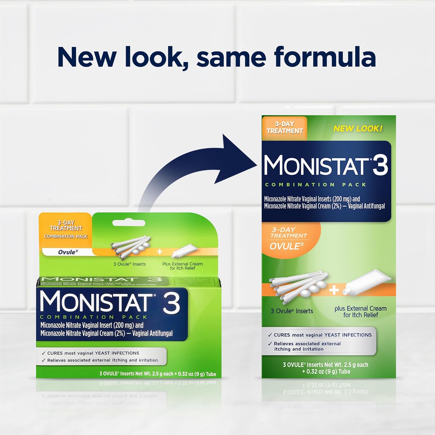 Detalle 2 de Monistat 380045486008 3-Day Yeast Infection Treatment, Regular-Strength Ovules + Cream