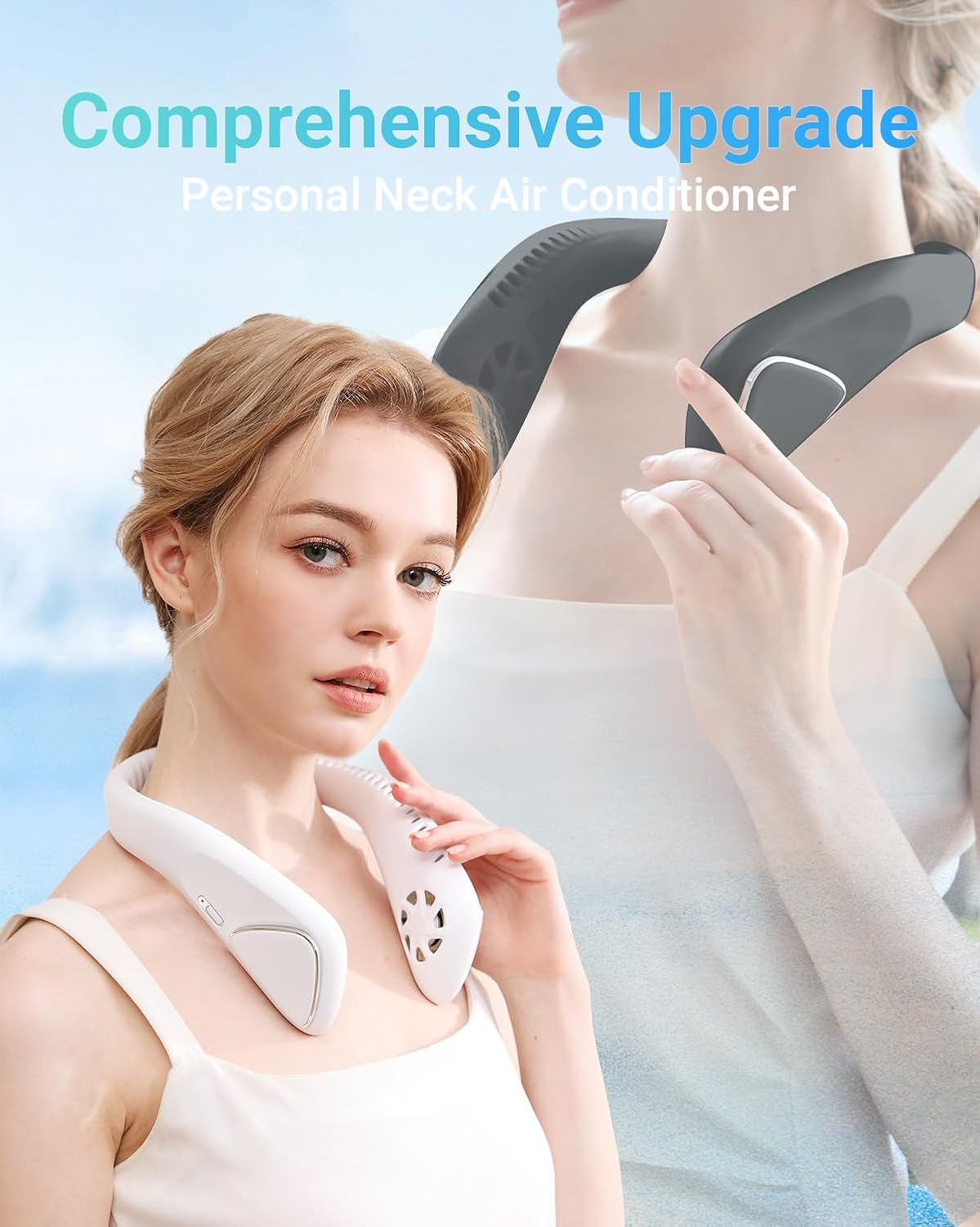 Thumbnail 1 de Jialexin Bladeless Personal Neck Fan (6000mAh) – Quiet, Hands-Free Cooling for Outdoor Life