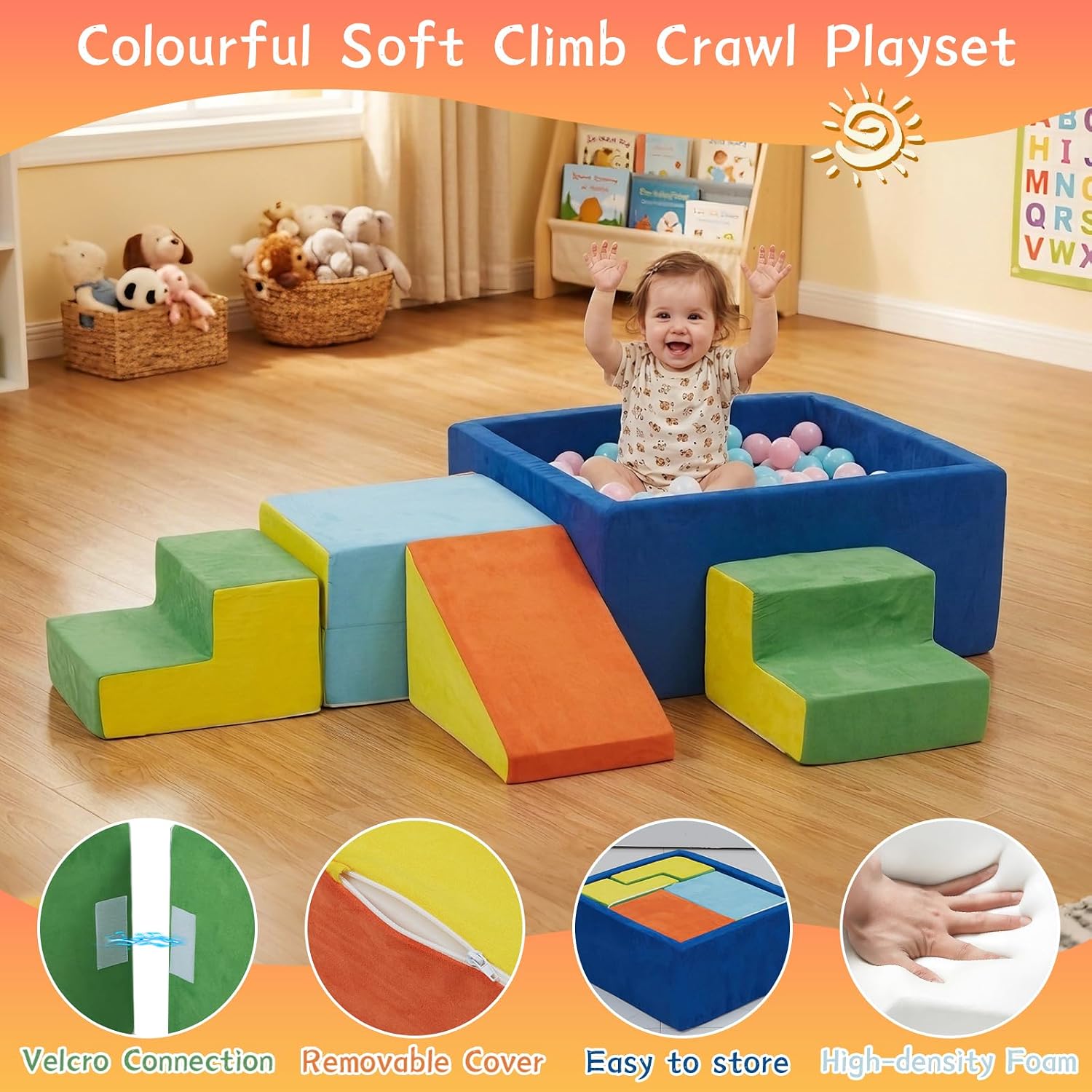 Detalle de STAOLENE Soft Foam Climbing Blocks 6PCS