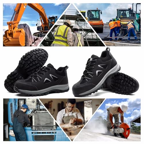 Detalle de Chaussures de sécurité CYKYGGO Hommes/Femmes – légère, noire, EU 44