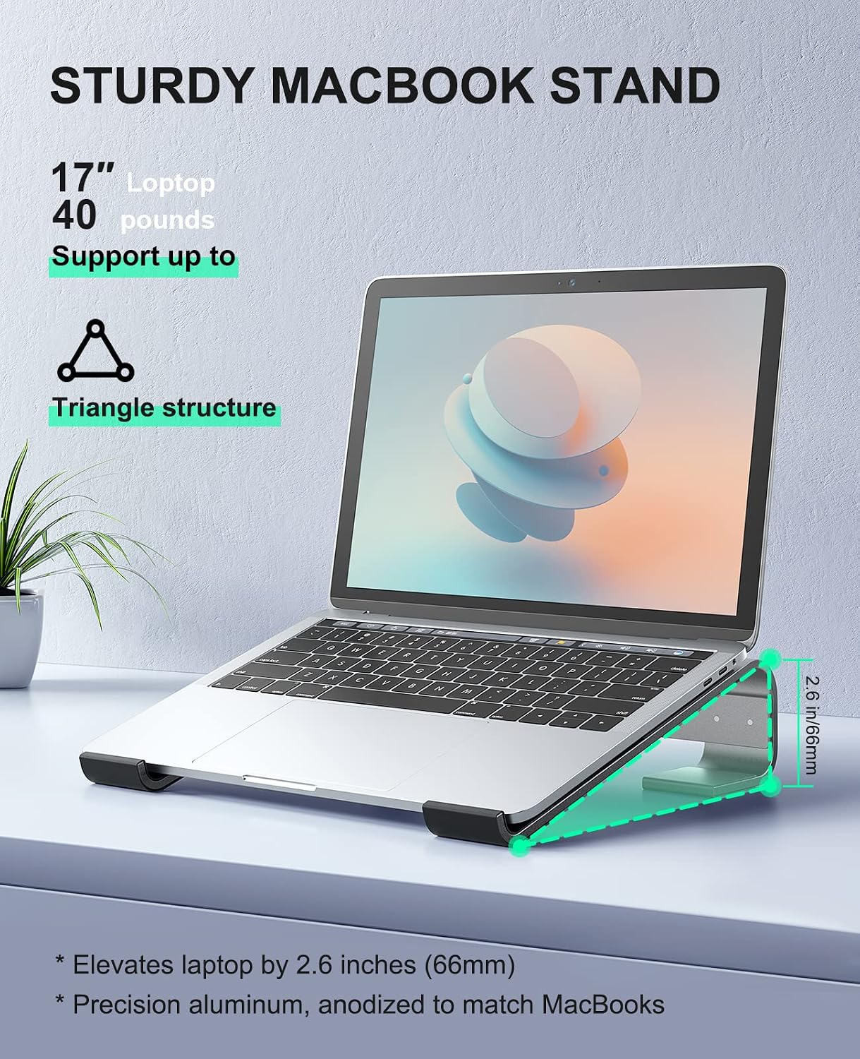 Detalle 1 de Soqool Laptop Ständer 10-17 Zoll
