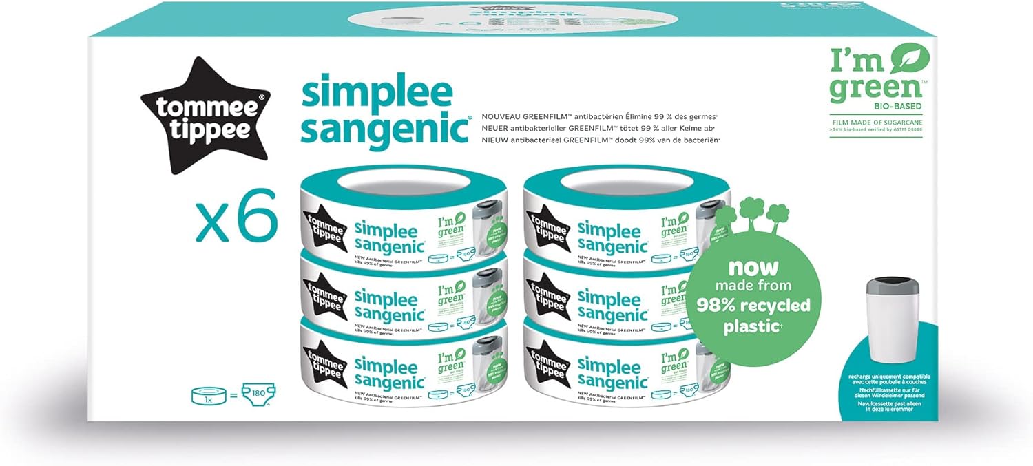 Thumbnail 1 de Tommee Tippee Simplee Sangenic Refill Cassettes (Pack of 6)