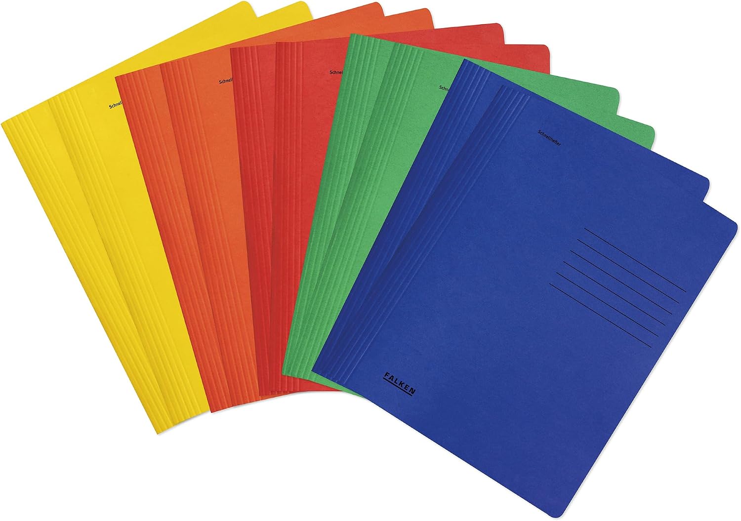 Detalle de Falken Cartelline in cartoncino riciclato – 10 pezzi assortiti (DIN A4, Blauer Engel)