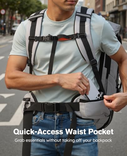 Thumbnail 6 de Tolaccea Mochila de viaje expandible 40L-55L con TSA y compartimento impermeable para portátil de 17,3