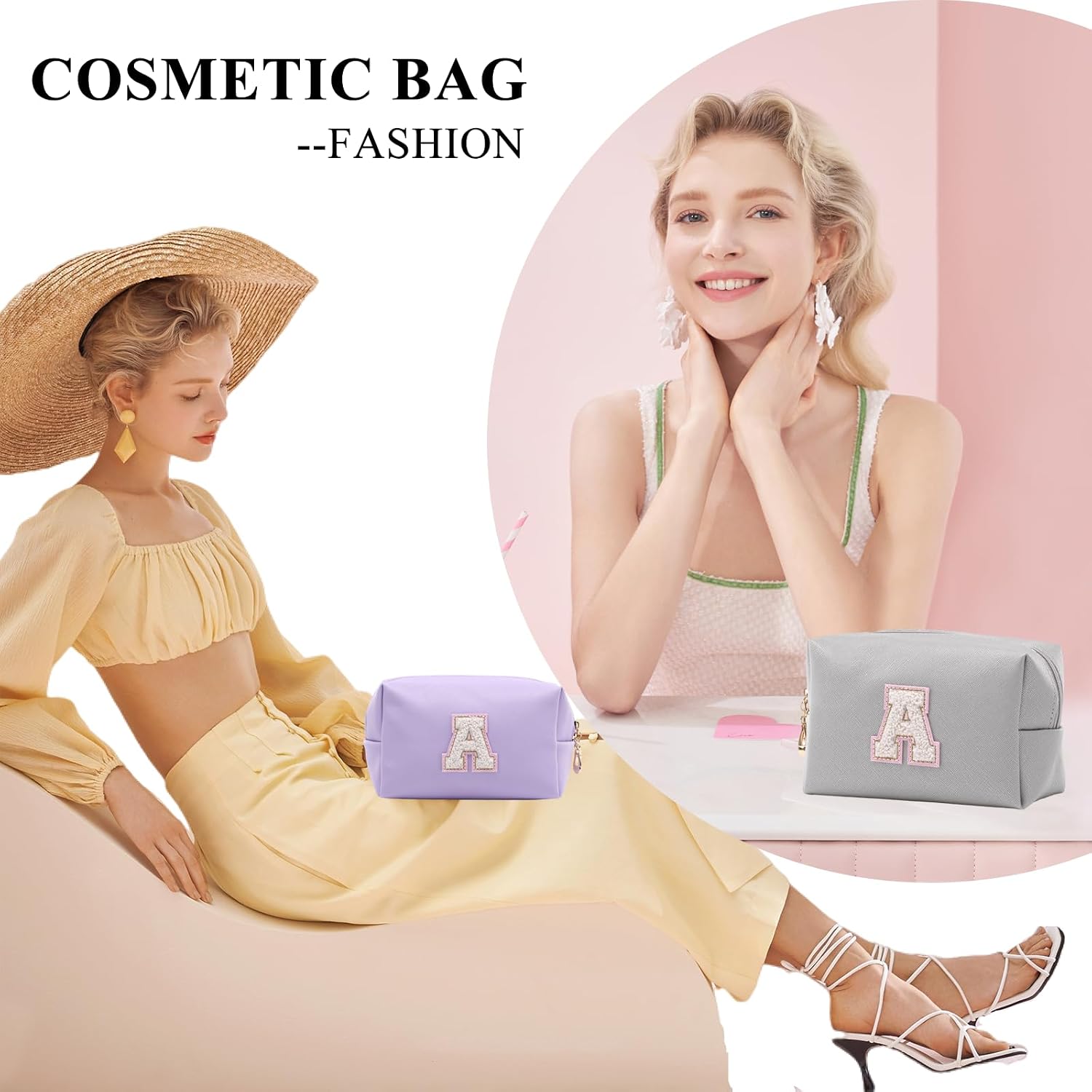 Detalle de Tolmaiertu Personalized Makeup Bag: Waterproof, Lightweight Travel Pouch