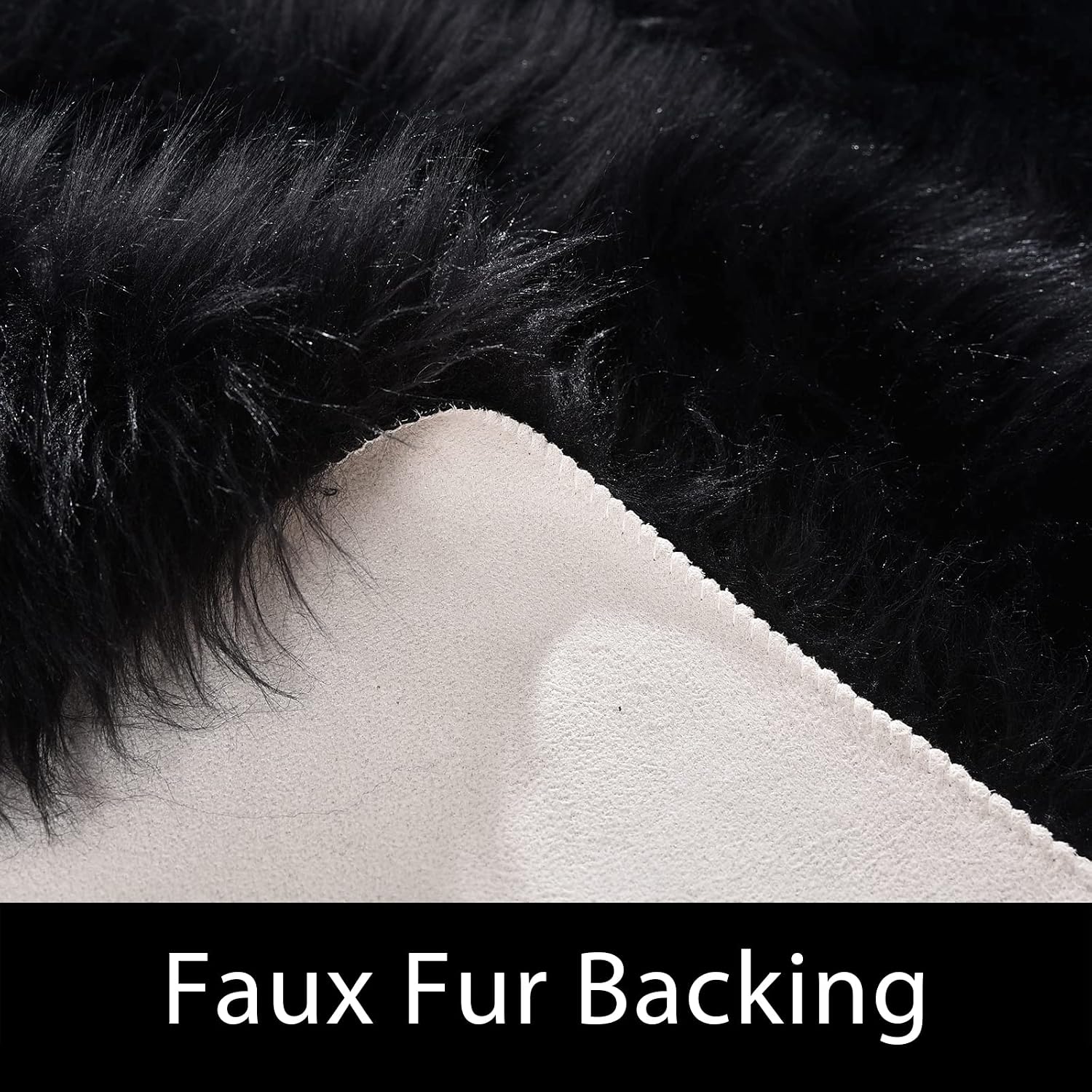 Detalle 2 de Latepis 10x14 Faux Sheepskin Area Rug 🏠