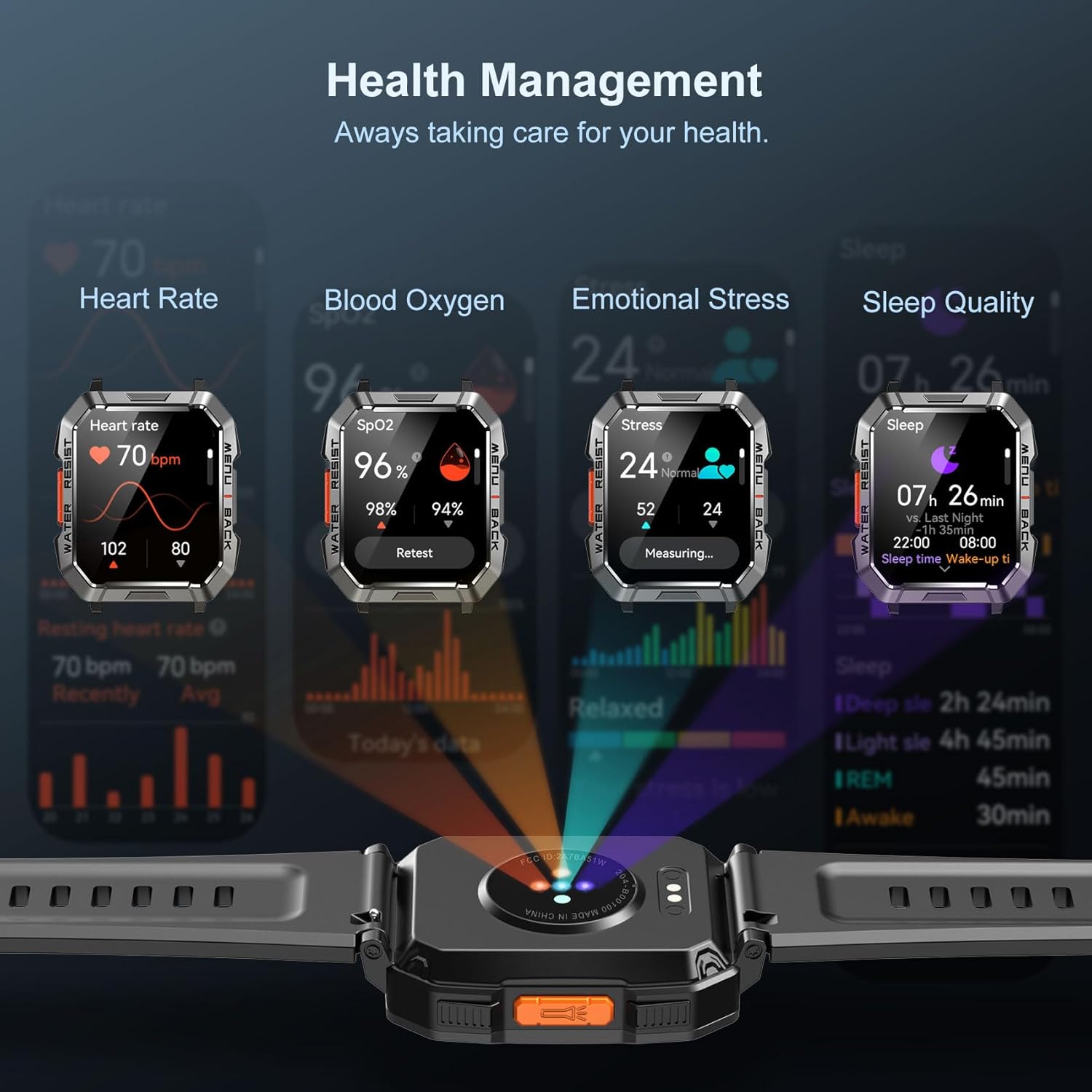 Thumbnail 3 de Blackview Rugged Military Smartwatch 100 Day