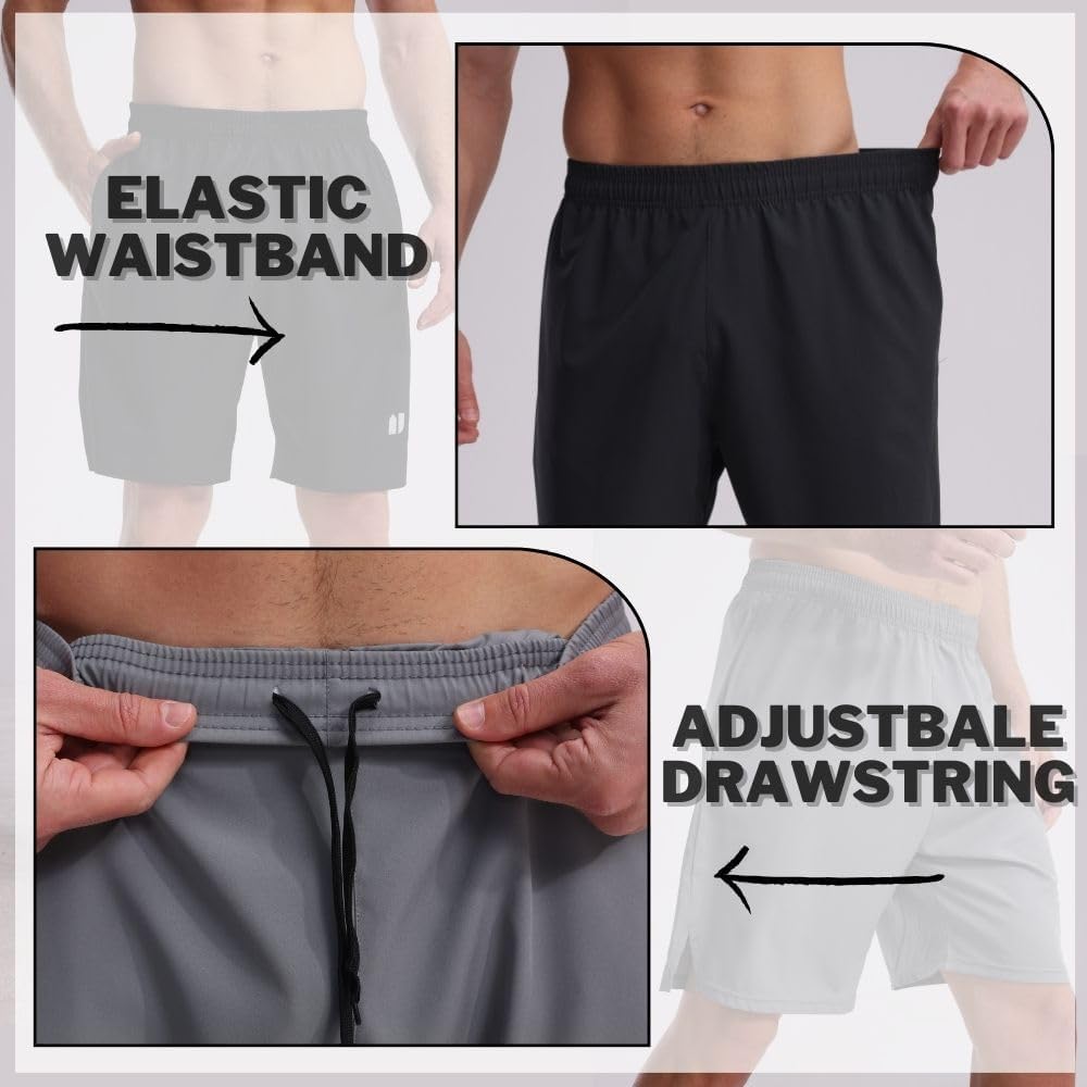 Thumbnail 6 de Bsrpolry 5 Pack Men's Running Shorts – Quick Dry Gym Shorts with Pockets
