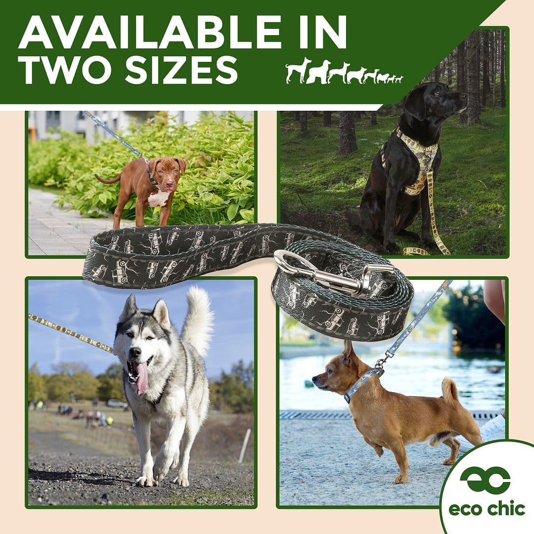 Thumbnail 4 de Eco Chic Recycled Dog Lead Double Sided Reflective Machine Washable (Stars and Moons Navy, Medium/Large)